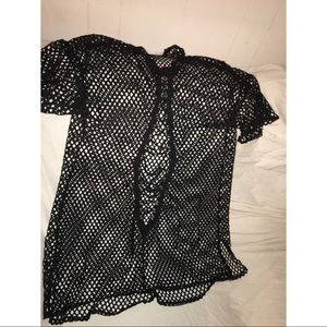 Plus Size Netted Cover Up